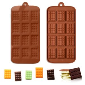 2 pieces silicone break apart chocolate moulds,silicone square mold,non-stick candy chocolate bar mold,reusable candy protein silicone chocolate mold