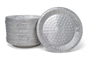 fig & leaf (60 pack) premium 9-inch pie pans l disposable aluminum foil l heavy-duty l tin plates for tart quiche pies