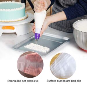 AK1980 Piping Bags -100 Pack-14-Inch Disposable Cake Decorating Bags Anti-Burst Cupcake Icing Bags for all Size Tips Couplers and Baking Cookies Candy Supplies Kits