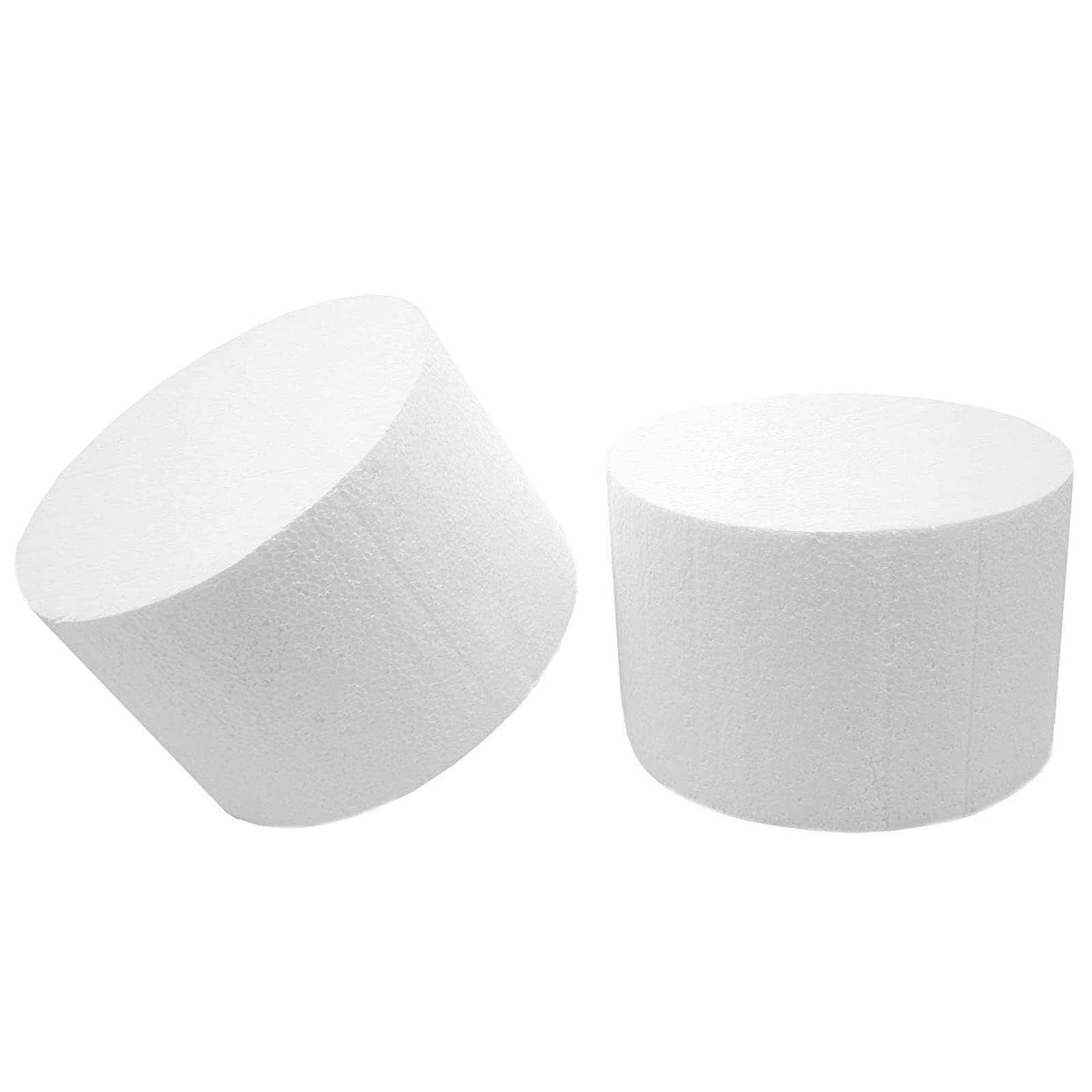 Bright Creations 2 Pack Foam Cake Dummies, 6x4 Inch Dummy Rounds for Decorating, Fake Wedding Cake