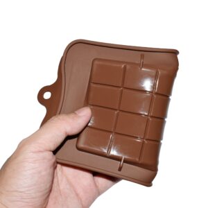 homEdge Break-Apart Chocolate Molds, Set of 4 Packs Food Grade Non-Stick Silicone Protein and Energy Bar Molds