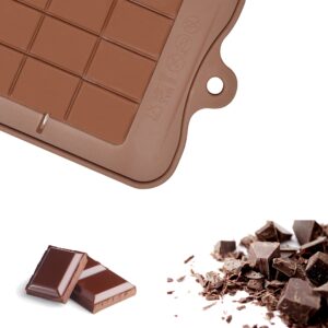 homEdge Break-Apart Chocolate Molds, Set of 4 Packs Food Grade Non-Stick Silicone Protein and Energy Bar Molds