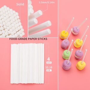 SOTMALTK 320Pcs Cake Pop Sticks and Wrappers Kit, Lollipop Sticks Cake Pop Bags with Metallic Twist Ties Bow, Perfect for Making Lollipops, Candies, Chocolates and Cookies - Great for Parties