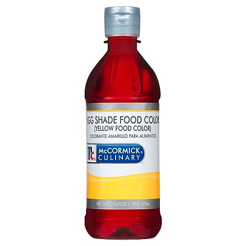 McCormick Culinary Egg Shade (Yellow) Food Coloring, 16 fl oz - One 16 Fluid Ounce Bottle of Yellow Food Dye, Adds Yellow Color to Frostings, Icings, Cheese Dishes and More