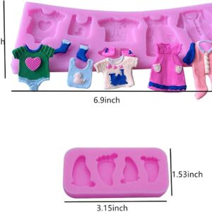 Cute Baby Silicone Fondant Cake Mold Kitchen Baking Mold Cake Decorating Moulds Modeling Tools，Gummy Sugar Chocolate Candy Cupcake Mold(6 PACK )