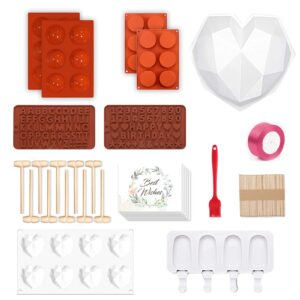 luvan silicone chocolate molds,breakable heart mold,oreo chocolate mold,number and letter mold for valentine's day,children's birthday christmas easter party molds for birthday,halloween