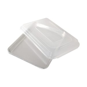 nordic ware natural aluminum commercial baker's quarter sheet with lid