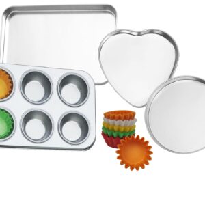 Quadrapoint Deluxe Pan Set Compatible with Easy Bake Ultimate Oven | Includes 60 Cupcake Liners THAT WILL FIT, UNLIKE OTHERS!!