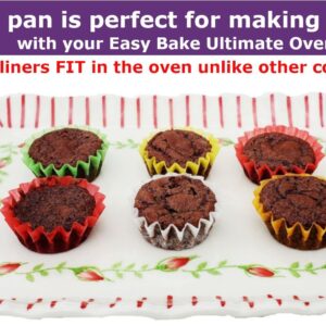 Quadrapoint Deluxe Pan Set Compatible with Easy Bake Ultimate Oven | Includes 60 Cupcake Liners THAT WILL FIT, UNLIKE OTHERS!!