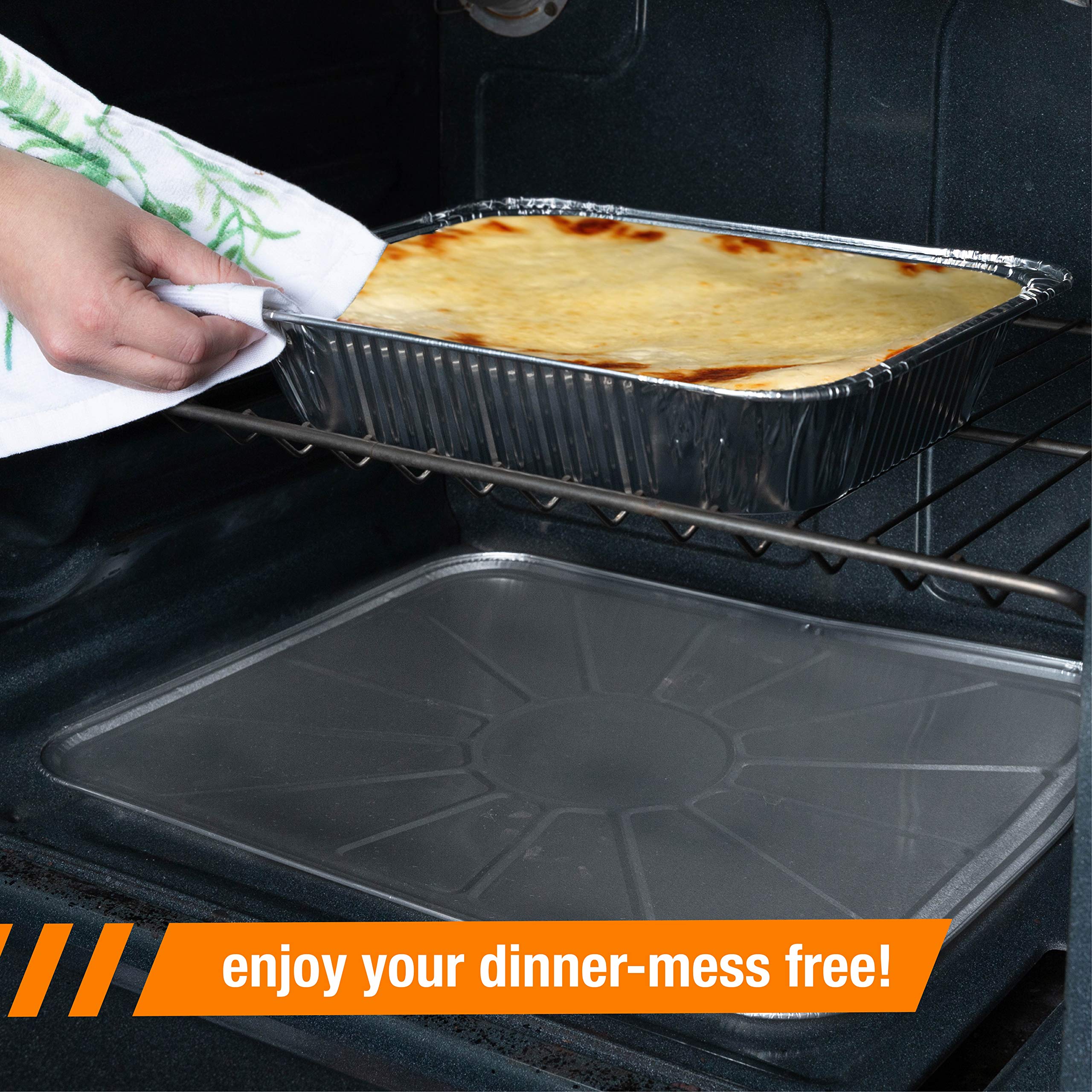 Plasticpro Disposable Foil oven liner Reusable Oven Drip Pan - Tray for Cooking and Baking Pack of 10