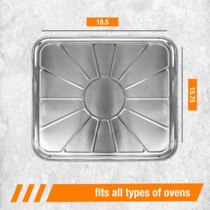 Plasticpro Disposable Foil oven liner Reusable Oven Drip Pan - Tray for Cooking and Baking Pack of 10