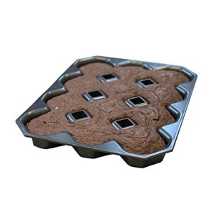 Bakelicious Original Crispy Corner Brownie Pan, Non-Stick