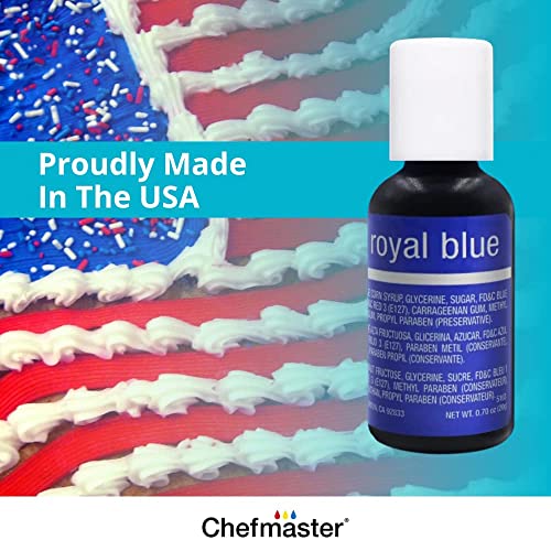 Chefmaster - Liqua-Gel Food Coloring - Fade Resistant Food Coloring - 8 Pack - Vibrant, Eye-Catching Colors, Easy-To-Blend Formula, Fade-Resistant - Made in the USA