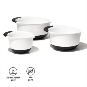 OXO Good Grips 5-Quart Plastic Mixing Bowl,White/Black