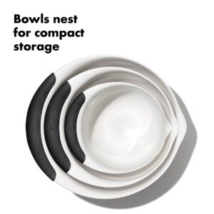 OXO Good Grips 5-Quart Plastic Mixing Bowl,White/Black