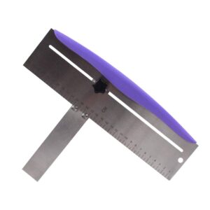 12 Inch Cake Scraper Smoother, Stainless Steel Cake Bench Scraper Decorating Tools for Icing Frosting Cream Edge - Adjustable Kitchen Spatula for Mousse, Cheese, Cream Cake (Purple)