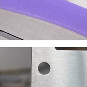 12 Inch Cake Scraper Smoother, Stainless Steel Cake Bench Scraper Decorating Tools for Icing Frosting Cream Edge - Adjustable Kitchen Spatula for Mousse, Cheese, Cream Cake (Purple)