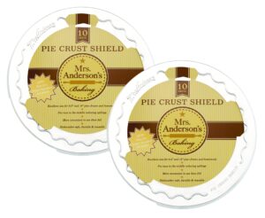 mrs. anderson's baking pie crust protector shield, fits 9.5 and 10-inch plates, set of 2