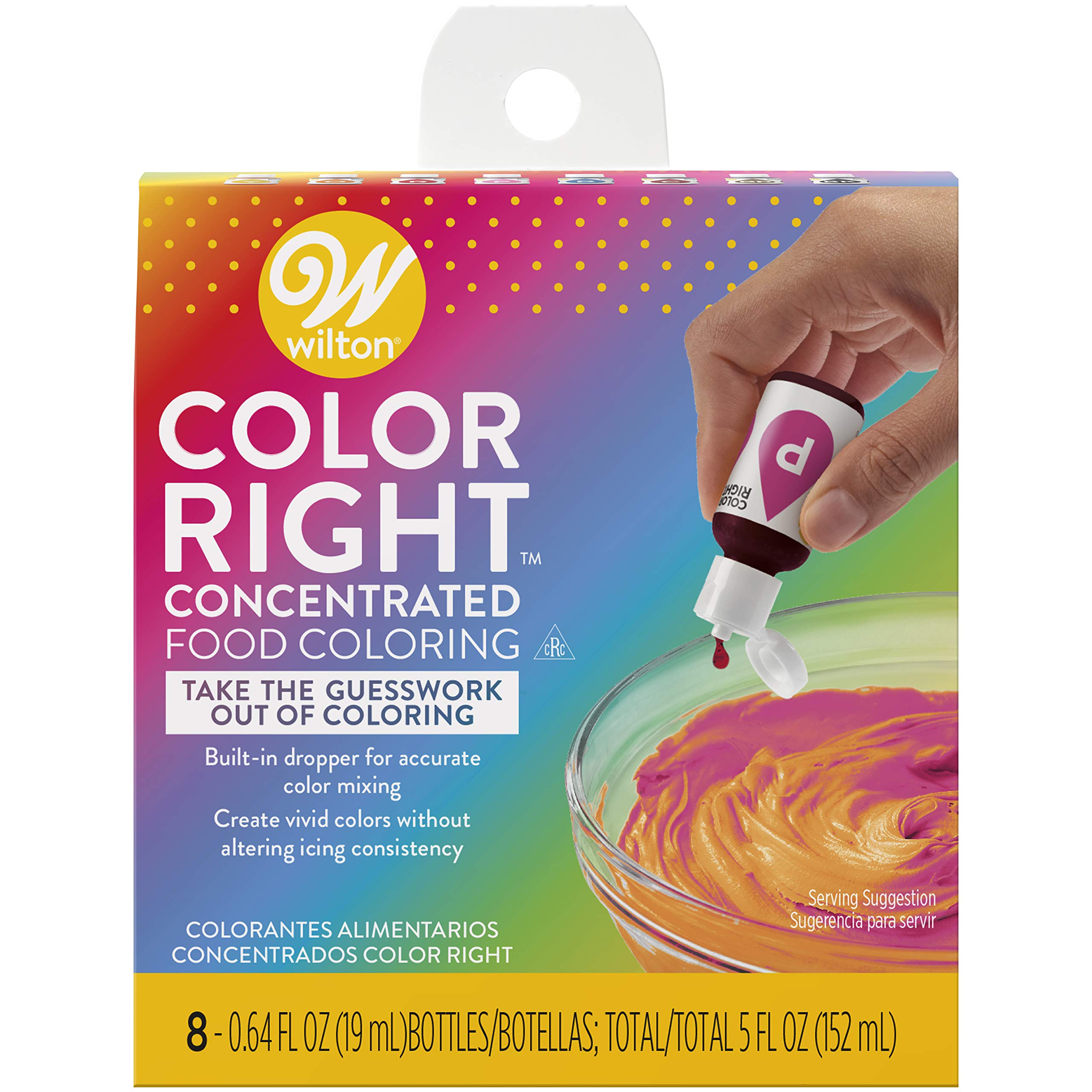 Wilton Color Right Performance Food Coloring Set, 8 Colors