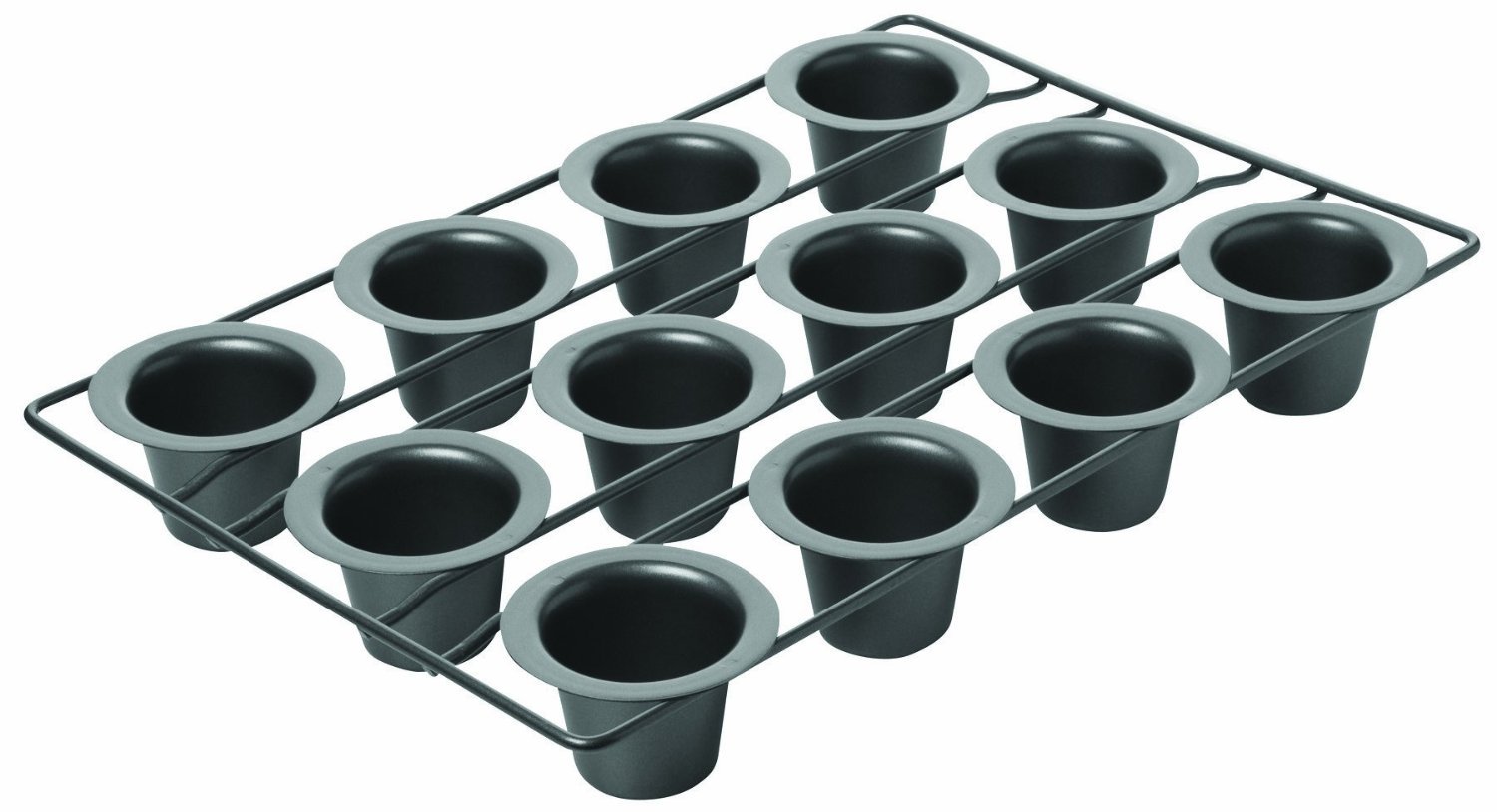 Chicago Metallic 26121 Professional 12-Cup Non-Stick Mini-Popover Pan, 16-Inch-by-10.75-Inch