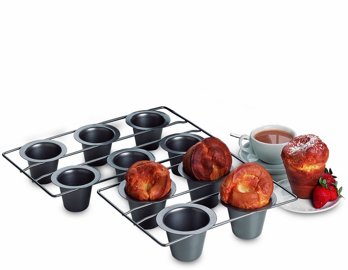 Chicago Metallic 26121 Professional 12-Cup Non-Stick Mini-Popover Pan, 16-Inch-by-10.75-Inch