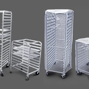 New Star Foodservice 36534 Commercial Sheet Pan Rack Cover, PVC, 10-Tier, 28 x 23 x 33 inch, Clear