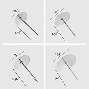 6PCS Cake Flower Nail and Flower Lifters Set, Stainless Steel Cake Cupcake Decor Baking Tools for Icing Flowers Decoration (4 Sizes)