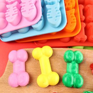 Dog Paw and Bone Shaped Silicone Mold, Non-Stick food Grade, Ice tray, Reusable Silicone Mold, Used for Chocolate, Candy, Cupcake, Pudding, Jelly, Puppy Biscuit (5 pcs)