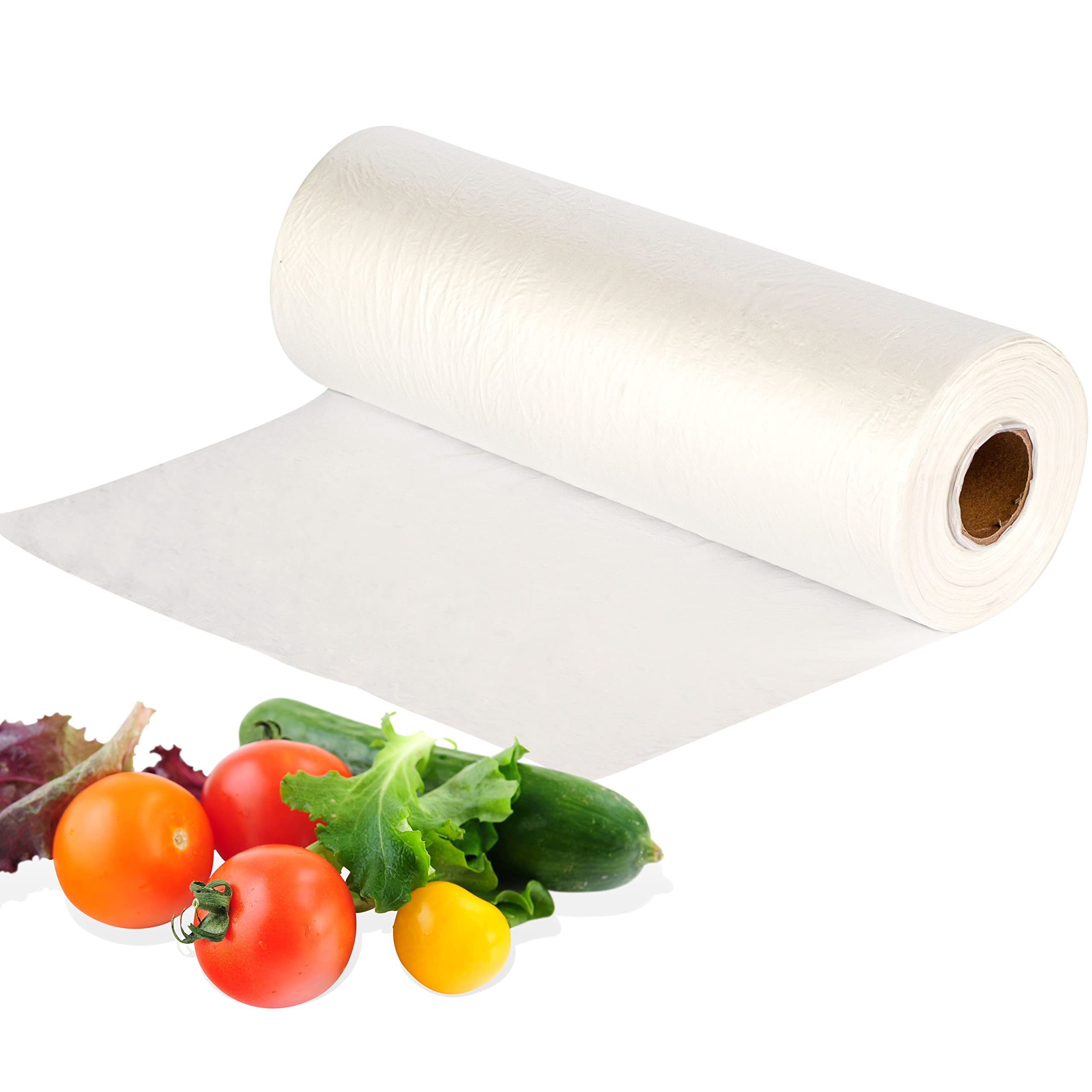 Party Bargains 10" X 15" Plastic Unprinted Produce Bag on a Roll, Bread and Grocery Clear Bag, 450 Bags