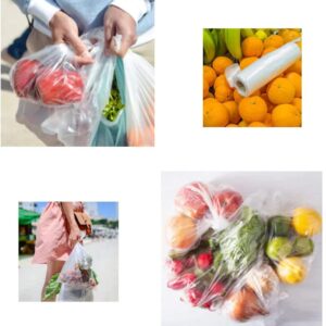 Party Bargains 10" X 15" Plastic Unprinted Produce Bag on a Roll, Bread and Grocery Clear Bag, 450 Bags