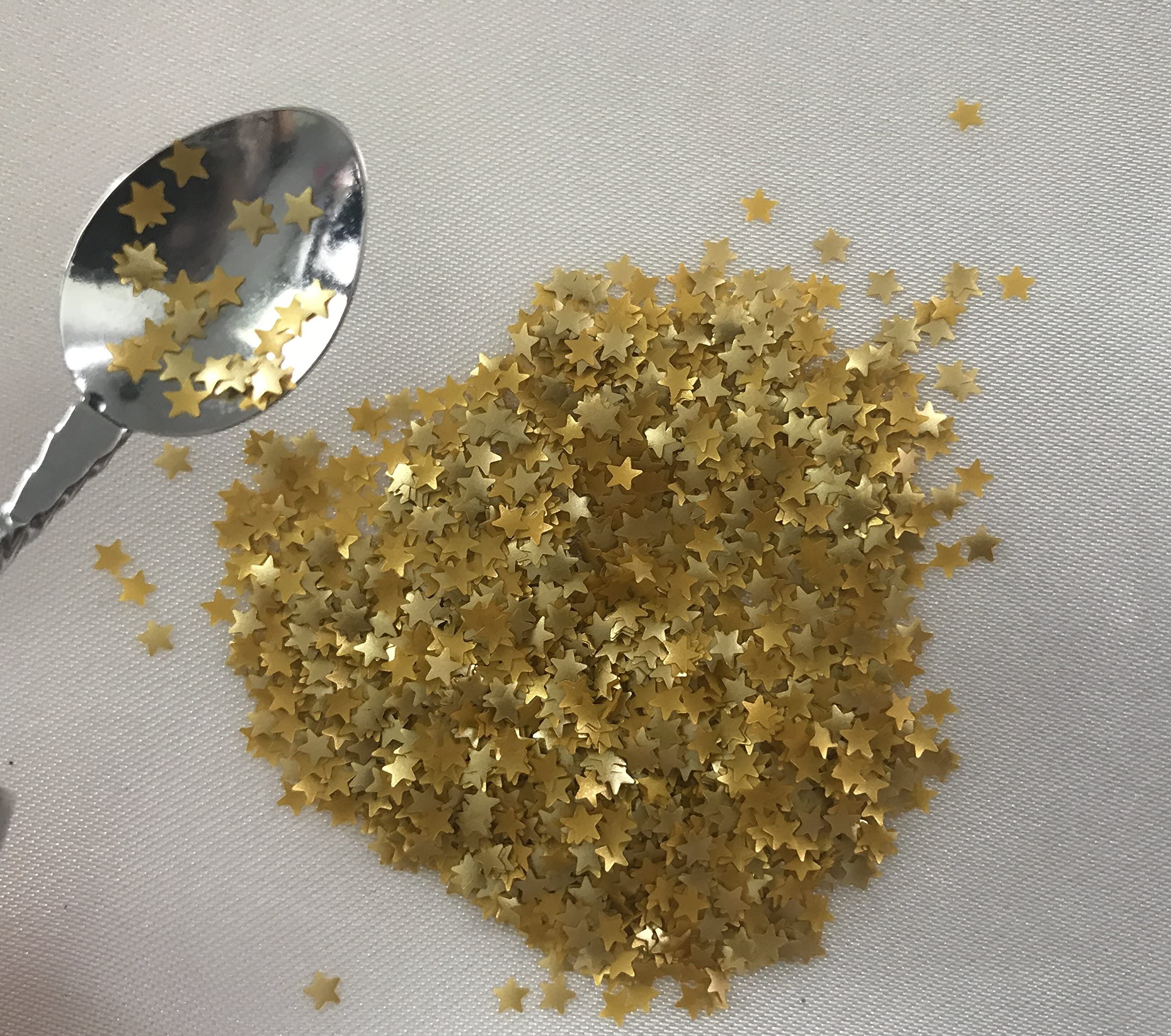 OH! SWEET ART EDIBLE GLITTER GOLD STARS 0.04 Ounce Oz. Use to cakes, cupcakes, flakes, cookies
