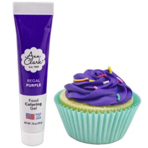 ann clark regal purple food coloring gel .70 oz. professional grade made in usa