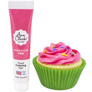ann clark bubblegum pink food coloring gel .70 oz. professional grade made in usa