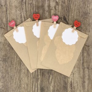 Quotidian Brown Flat Kraft Paper Cookie Bags 5x7 for Bakery Treat Candies Dessert Chocolate Soap Wedding Invitation Party Favor, Pack of 100 (5’’ x 7’’)