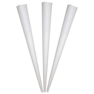 concession essentials cotton candy cones- pack of 100ct cotton candy cones. white paper cones (white)