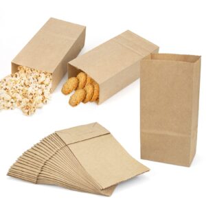 foraineam 300 pack mini kraft paper bags 3.5 x 2 x 6.7 inch durable brown paper snack bag small cookie party favor bags
