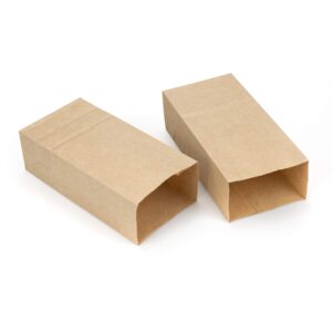 Foraineam 300 Pack Mini Kraft Paper Bags 3.5 x 2 x 6.7 inch Durable Brown Paper Snack Bag Small Cookie Party Favor Bags