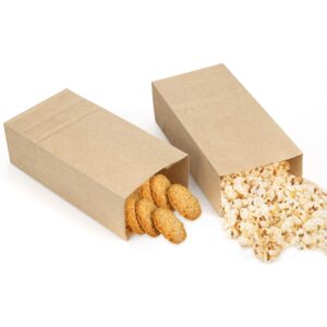 Foraineam 300 Pack Mini Kraft Paper Bags 3.5 x 2 x 6.7 inch Durable Brown Paper Snack Bag Small Cookie Party Favor Bags