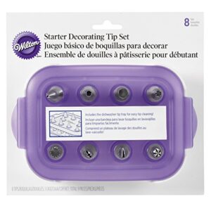 Wilton Piping Tips Decorating Kit, 9-Piece Tip Starter Set with Carrying Case, Steel