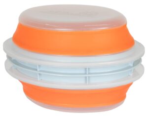 cancooker collapsible plastic batter bowl | mess free breading shaker container & batter mixer | perfect for fish frying, fried chicken, onion rings, wings & more