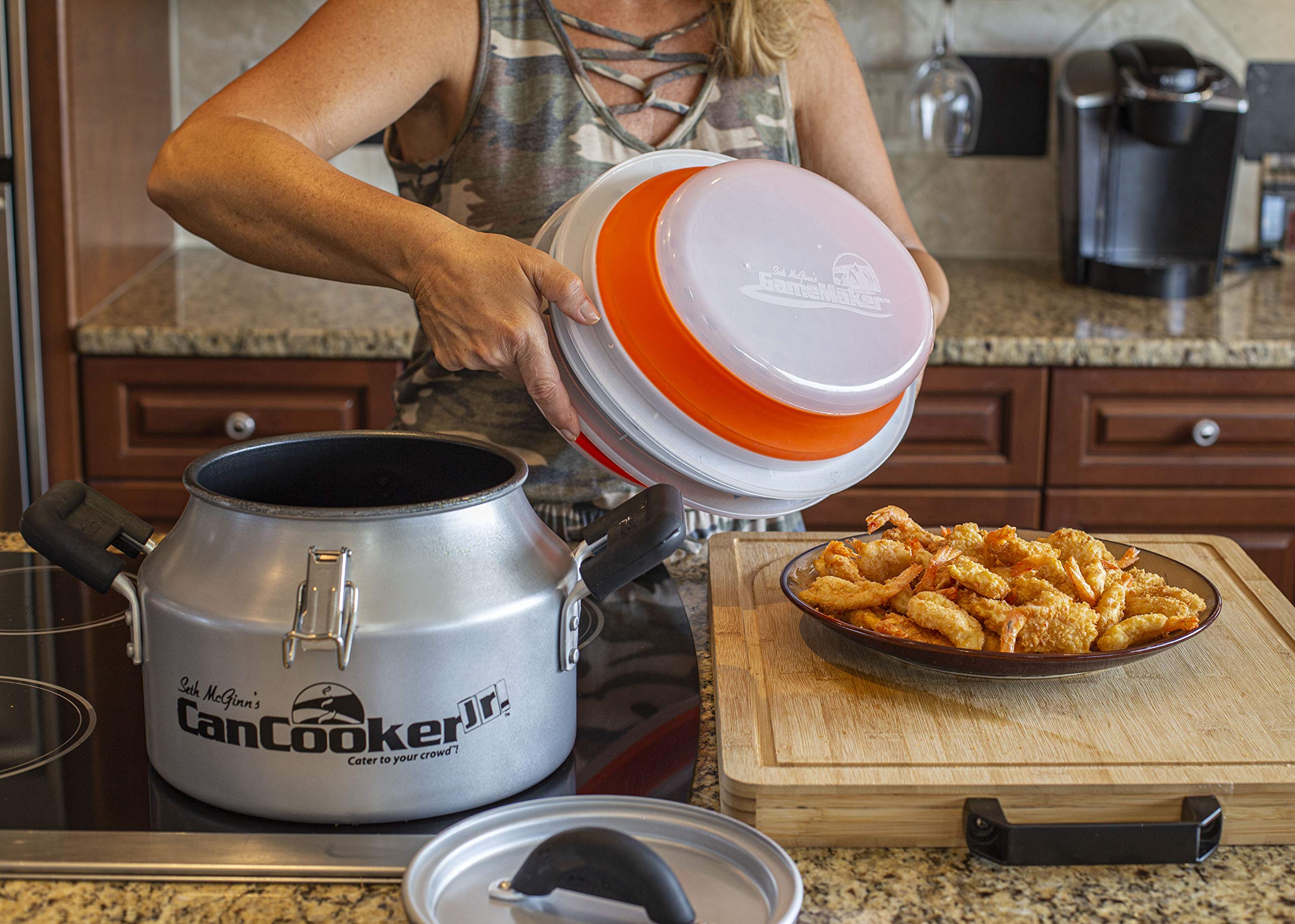 CanCooker Collapsible Plastic Batter Bowl | Mess Free Breading Shaker Container & Batter Mixer | Perfect for Fish Frying, Fried Chicken, Onion Rings, Wings & More