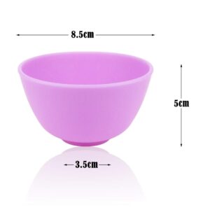 BILLIOTEAM 10 PCS Multi colorful Silicone Mixing Bowl,Reusable Prep and Serve Bowls Condiment Bowls Facial Mask Bowl for Skincare,DIY Craft,Resin,Acrylic Painting