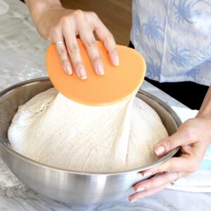 Indigo True Flexible Bowl Scraper - 1 Pc | Curved For Shaping Bread or Pastry Dough | Conforms To Any Mixing Bowl | Round Contoured Profile