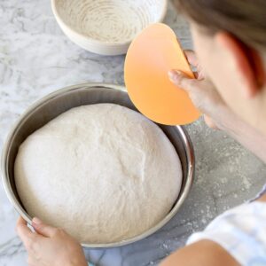 Indigo True Flexible Bowl Scraper - 1 Pc | Curved For Shaping Bread or Pastry Dough | Conforms To Any Mixing Bowl | Round Contoured Profile