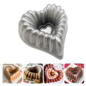 wbjkzjd charlotte cake mold aluminium kitchen accessories decoration christmas wedding family 3d charlotte cake pan (love heart shape)