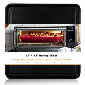 professional 13" × 13" baking sheet, cookie sheet pan, nonstick bakeware for sp101, sp100, sp1001c, sp201 foodi air fry oven, sheet pan for foodi 8-in-1 air fry oven, non-stick pan for sp100