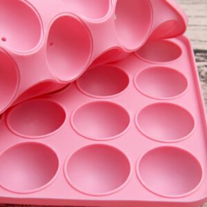 Tosnail 2 Pack of 20-Cavity Silicone Cake Pop Mold - Great for Hard Candy, Lollipop and Party Cupcake