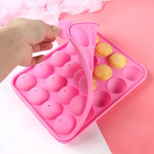 Tosnail 2 Pack of 20-Cavity Silicone Cake Pop Mold - Great for Hard Candy, Lollipop and Party Cupcake