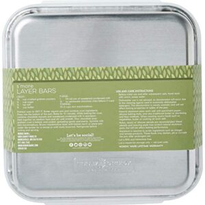 Nordic Ware Natural Aluminum Commercial Square Cake Pan with Lid, Exterior 9.88 x 9.88 Inches