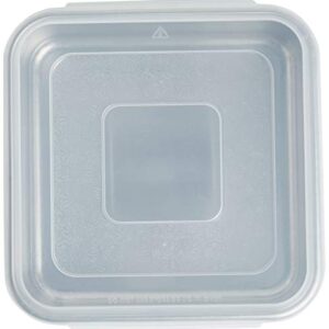 Nordic Ware Natural Aluminum Commercial Square Cake Pan with Lid, Exterior 9.88 x 9.88 Inches